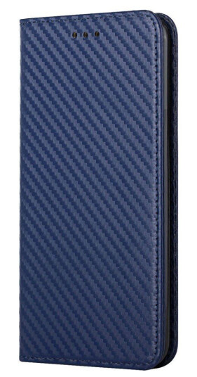 INCOVER Samsung Galaxy S23 Carbon Flip Deksel m. Lommebok & Kickstand - Blå