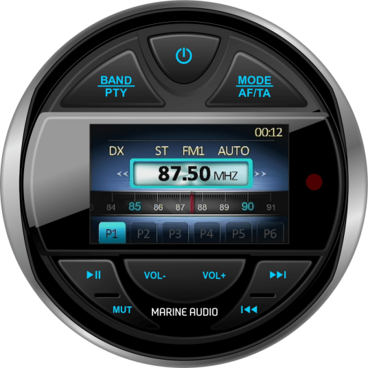 Marine stereo DAB+ Bluetooth sort/sølv Marine stereo DAB+ Bluetooth sort/sølv
