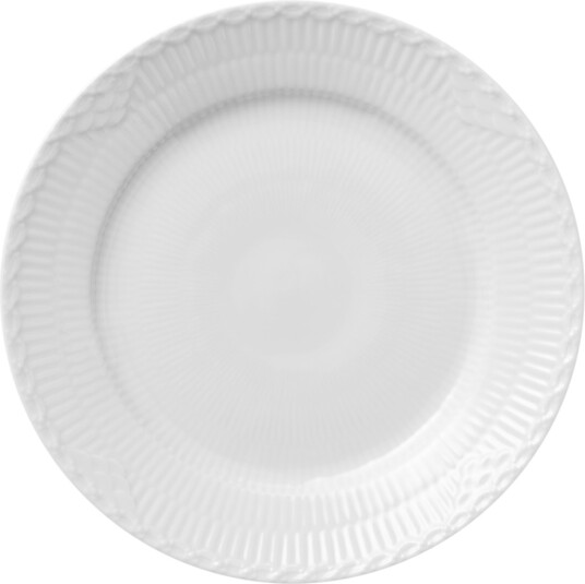 Royal Copenhagen White Fluted Half Lace tallerken Ø 19 cm
