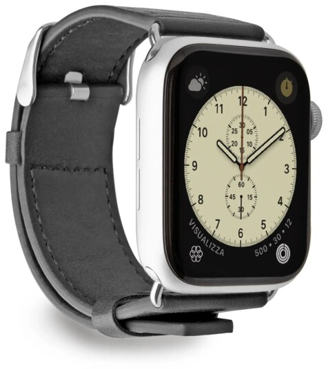 SBS Eco LÃ¦r Urrem til Apple Watch 42/44/45/49mm - Sort