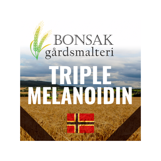 Triple Melanoidin Malt 25 kg Knust 180-200 EBC - Bonsak Gårdsmalteri