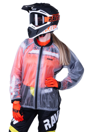 Raven MC-Regnjakke Monsoon 2.0 Gjennomsiktig
