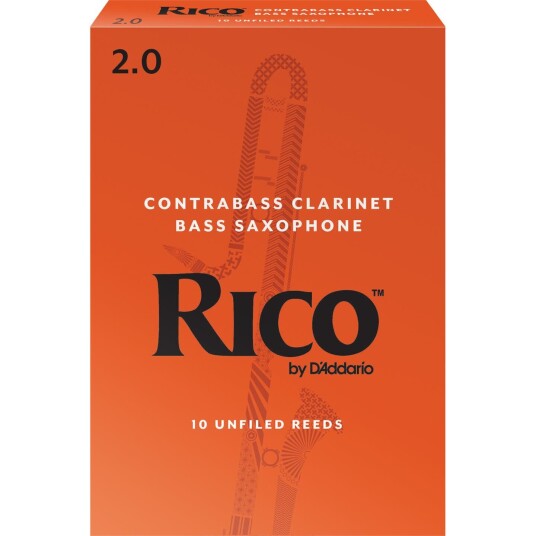 D'Addario Woodwinds D'Addario Rfa1020 Klarinett Flis 10 Pack Rico Contra Bass Clarinet/bass Sax 2.0