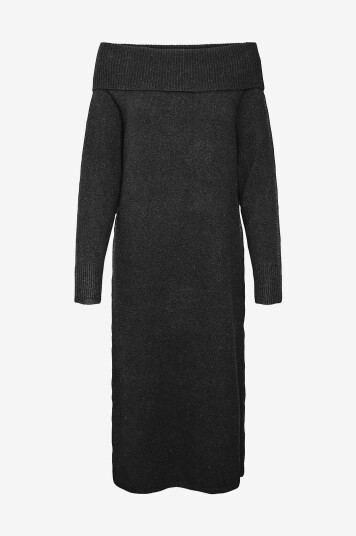 Vero Moda Curve - Skulderkjole vmcBoom LS G - Grå Vero Moda Curve - Skulderkjole vmcBoom LS G - Grå