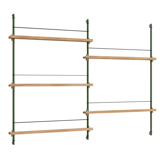 Moebe Magazine Hylle 123x162 cm Oak/Grønn