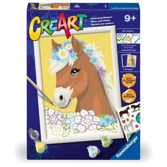 Ravensburger CreArt Mal Etter Tall Hest Med Blomster Ravensburger CreArt Mal Etter Tall Hest Med Blomster