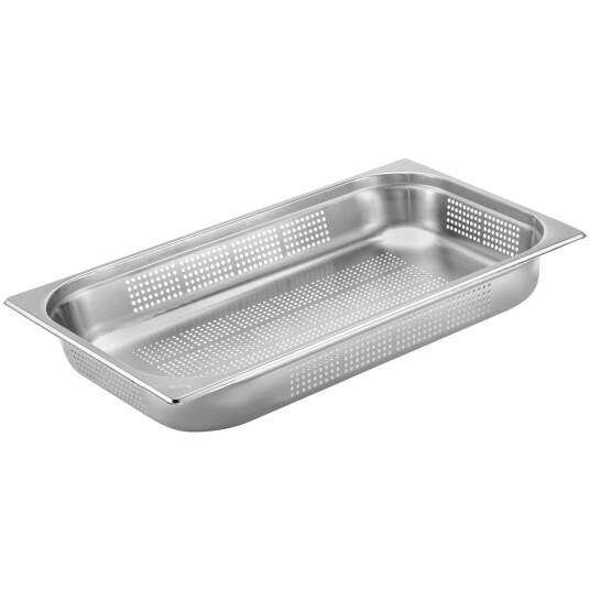 VEGA Kantine Premium perforert GN 1/1; Størrelse GN 1/1, 8.8l, 53x32.5x6.5 cm (LxBxD); Sølvfarge