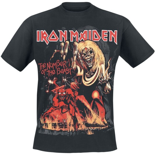 Iron Maiden T-skjorte Number Of The Beast Graphic S til 5XL Herrer svart