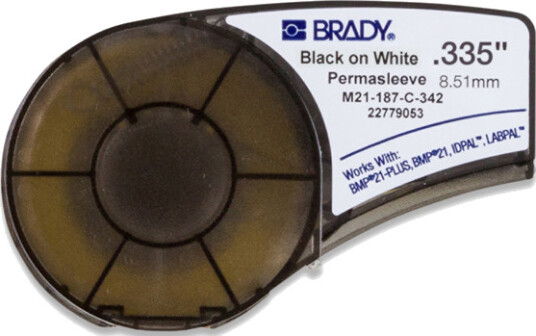 Brady M210 Krymp 8,5 mm Sort På Hvit Brady M210 Krymp 8,5 mm Sort På Hvit