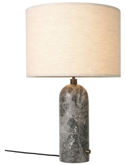 Gubi - Gravity Table Lamp Large Canvas/grey Marble - Bordlamper - Space Copenhagen - Grå