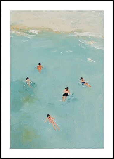 Floating in Aqua Waters Plakat Plakat / 21x30cm
