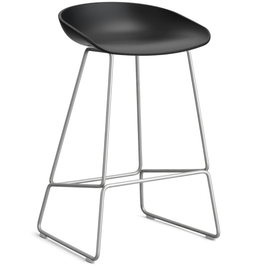 Hay AAS 38 2.0 Barstol 65 cm Rustfritt Stål / Sort