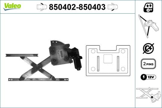 VALEO 850402 Vindusheis VALEO 850402 Vindusheis