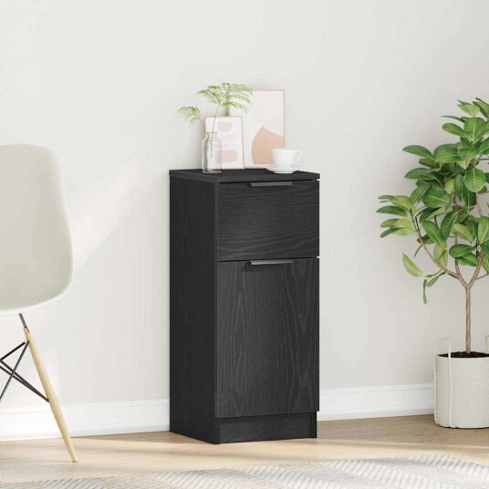 Sideboard Svart Eik Svart eik 30 x 30 x 70 cm Konstruert tre Sideboard Svart Eik Svart eik 30 x 30 x 70 cm Konstruert tre