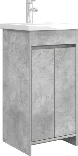 Badmøbel med vask Betonggrå 42 x 40 x 84,5 cm Konstruert tre Badmøbel med vask Betonggrå 42 x 40 x 84,5 cm Konstruert tre