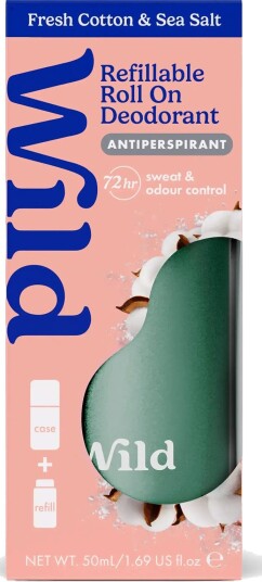 Wild Wild Antiper Roll On Aqua Case Fresh Cotton Sea Salt Nude 50 ML Wild Wild Antiper Roll On Aqua Case Fresh Cotton Sea Salt Nude 50 ML