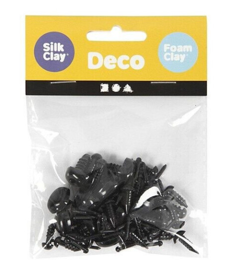 Creativ Company Eyes and noses - Black 20 sets