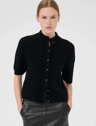 Gestuz Alphagz Ss Short Cardigan Noos - Black - L Gestuz Alphagz Ss Short Cardigan Noos - Black - L