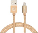 Swissten 71523204, 1,2 M, Usb A, Lightning, Hankjønn, Hankjønn, Gull