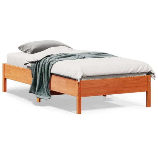  Sengeramme uten madrass voksbrun 90x190 cm heltre furu 8721012428867