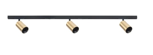 Antidark Designline Tube Pro komplett 2 meter spotskinne med 3 spotter GU10 - Svart/Messing Antidark Designline Tube Pro komplett 2 meter spotskinne med 3 spotter GU10 - Svart/Messing