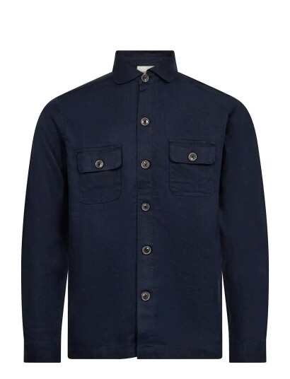 Bruun & Stengade Bs Davide Regular Fit Overshirt Navy XXL