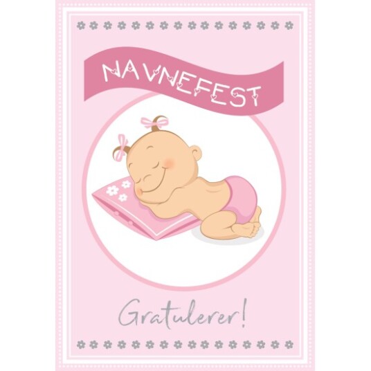 Papirkompaniet mini kort navnefest jente