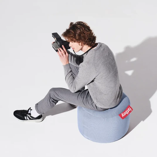 Fatboy Point Stonewashed pouf Misty Blue