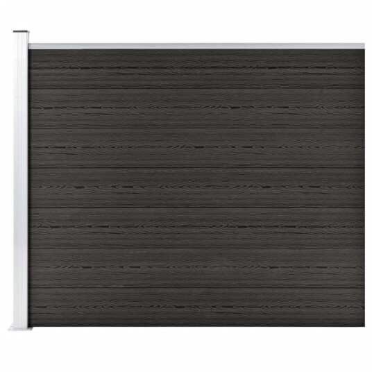 vidaXL Gjerdepanel WPC 175x146 cm grå