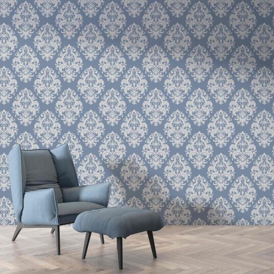 Namly Design Tapet Elegant Blå Damask WPPRSS343603817