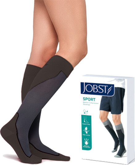 JOBST Sport knestrømpe klasse1, Medium, sort, 1 par JOBST Sport knestrømpe klasse1, Medium, sort, 1 par