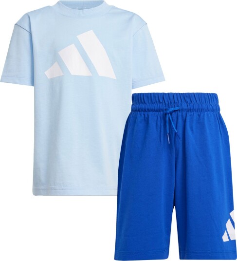 adidas Big Logo Tee-Set 160 Kids Blå 122 adidas Big Logo Tee-Set 160 Kids Blå 122
