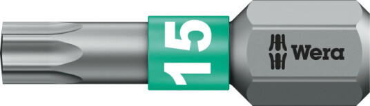 Wera Bits 1/4 Bitorsion 867/1 Btz Torx T15x25mm, Hård