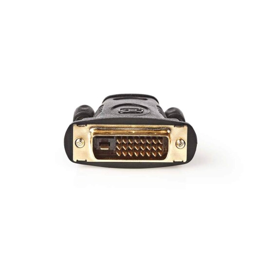 Nedis HDMI Adapter Dvi d 24+1 pin Han Output Nikkel Belagt Rett ABS Sort 1 Stk. Boks