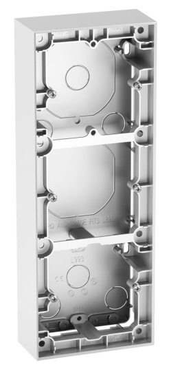 ELKO Plus trippel påveggskappe 40mm Aluminium