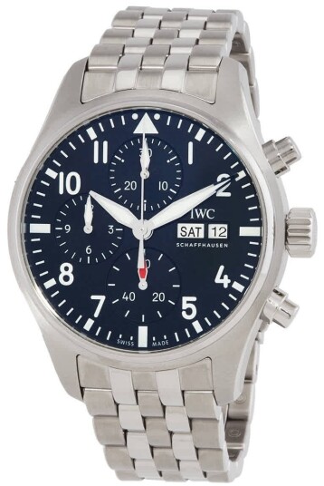 IWC Herreklokke IW388113 Pilots Sort/Stål Ø41 mm IWC Herreklokke IW388113 Pilots Sort/Stål Ø41 mm