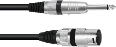 Omnitronic 3022519A Xlr 3 Pin Hankjønn 6.35Mm Hankjønn 0,9 M Svart