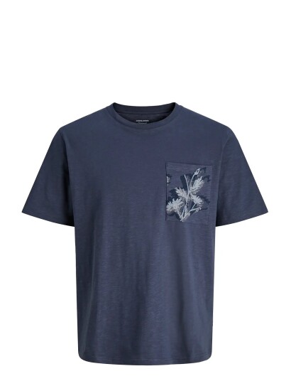 Jack & Jones Jormontauk Aop Pocket Tee Cn Jnr Navy 176