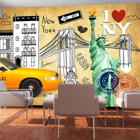 Fototapet One Way New York 200x140 - Artgeist sp. z o. o.