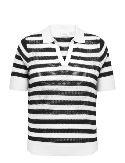 ONLY Carmakoma Cardiana Ss Polo Pullover Knt Black 50 52 ONLY Carmakoma Cardiana Ss Polo Pullover Knt Black 50 52