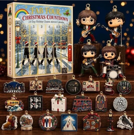 Adventskalender for svømmeelskere Beatles Christmas blind boxes