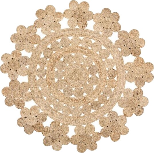Szypowski Matte Flatvevd Rund 120 cm - Beige