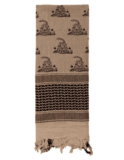 Rothco Partisan skjerf   'Gadsden Snake Design' Svart Beige