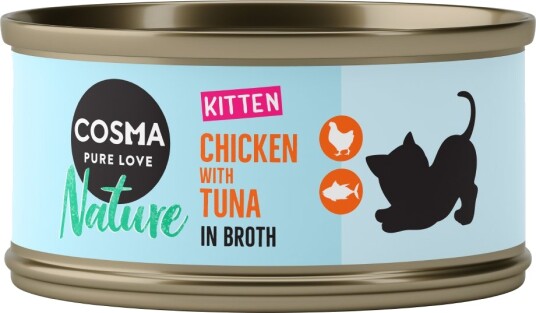 Cosma Nature Kitten Kylling & Tunfisk 24 X 70 G