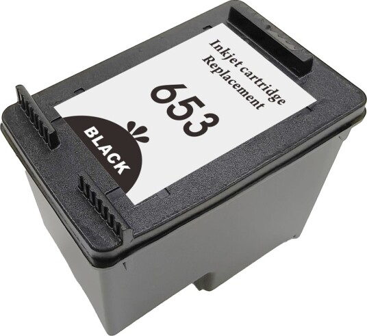 653XL blekkpatron til HP / renovert svart patron 20 ml / erstatter 3YM75AE
