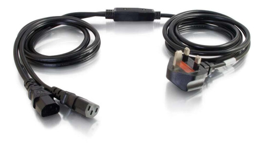 C2G Cbl/3m BS 1363 to 2x C13 Y-Cable