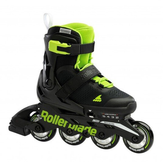 ROLLERBLADE MICROBLADE Black/Green, 33-36 ROLLERBLADE MICROBLADE Black/Green, 33-36