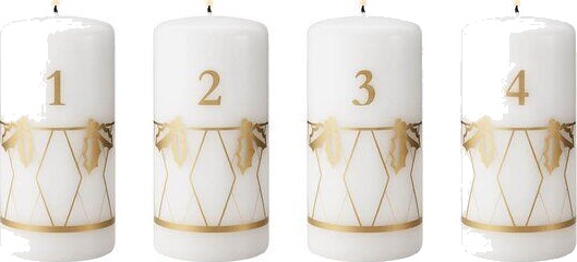Georg Jensen 2026 adventslys 12,5 cm 4 stk gulltrykk