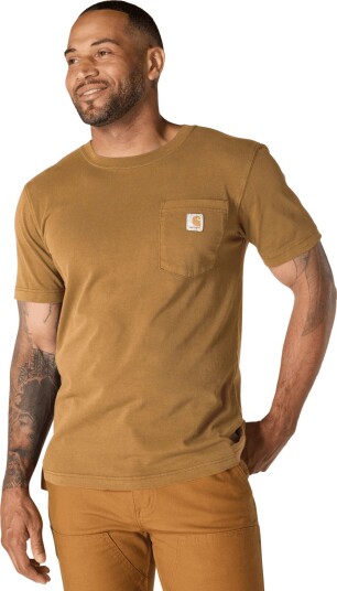 Carhartt Irvine Relaxed Garment Dyed T Shirt Men Carhartt Brown M M