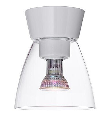 Belid Takplafond Bizzo E27 IP21 D165 mm, LED, Klart Glass/Hvit